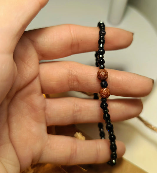 🌟 Bransoletka "Blask Dnia i Nocy" – Noc Kairu i Piasek Pustyni