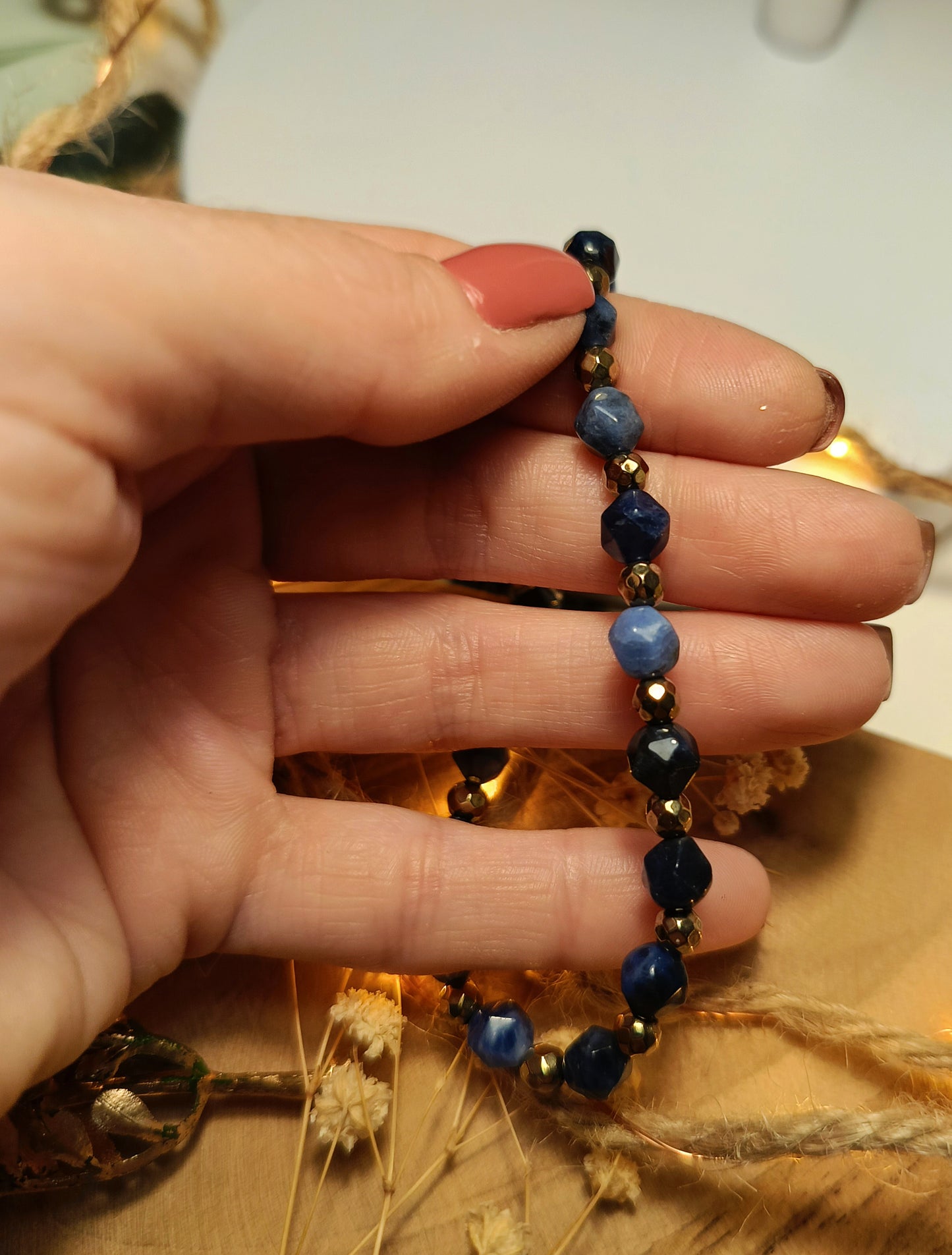 💙 Bransoletka "Spokój Myśli" – Sodalit i Hematyt ✨