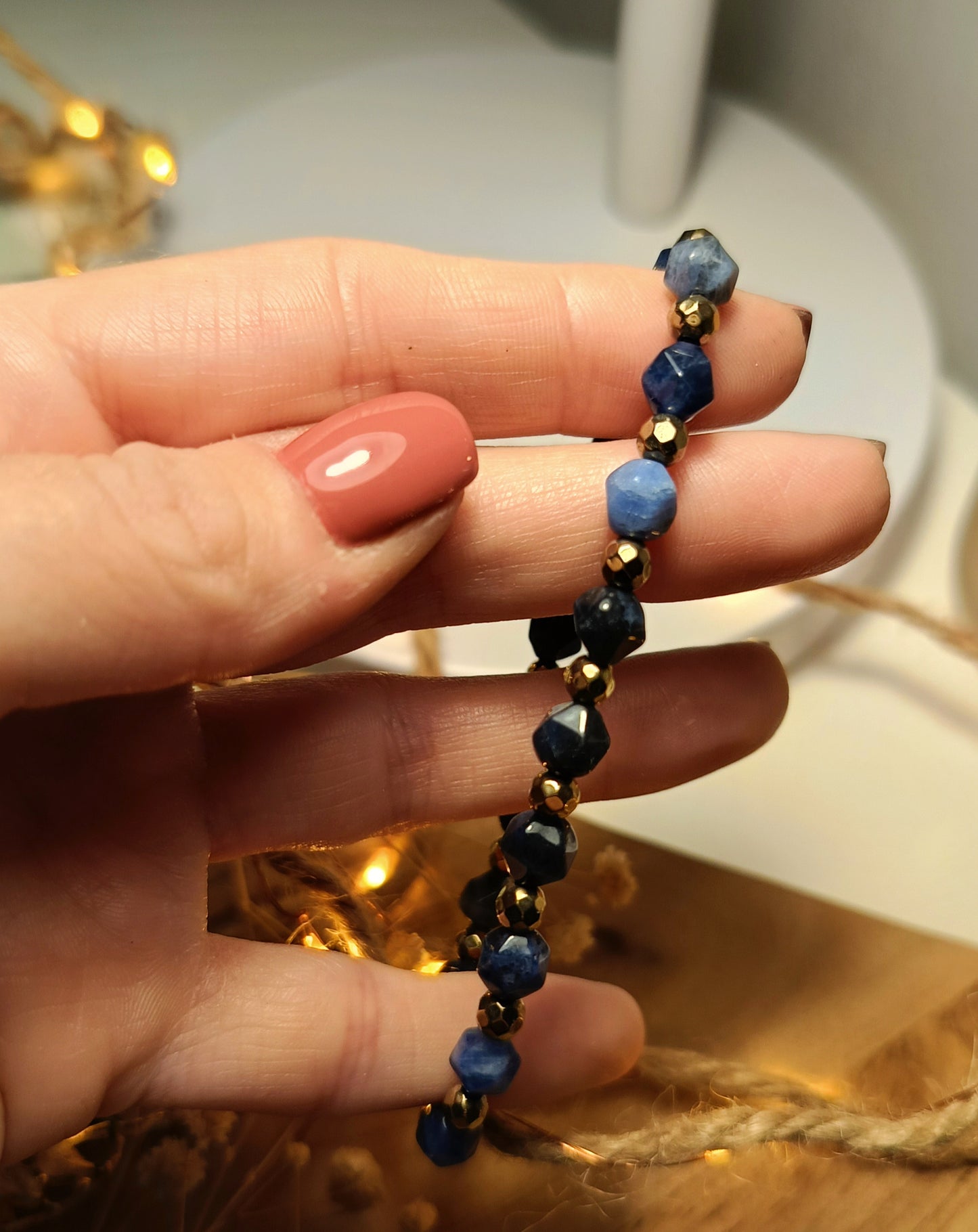 💙 Bransoletka "Spokój Myśli" – Sodalit i Hematyt ✨