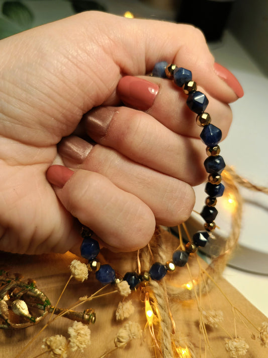 💙 Bransoletka "Spokój Myśli" – Sodalit i Hematyt ✨