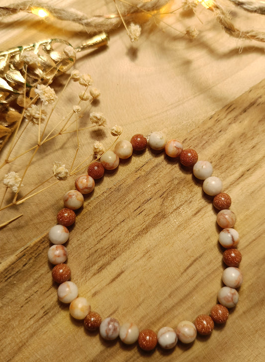 💛 Bransoletka "Pustynny Blask" – Piasek Pustyni i Agat ✨