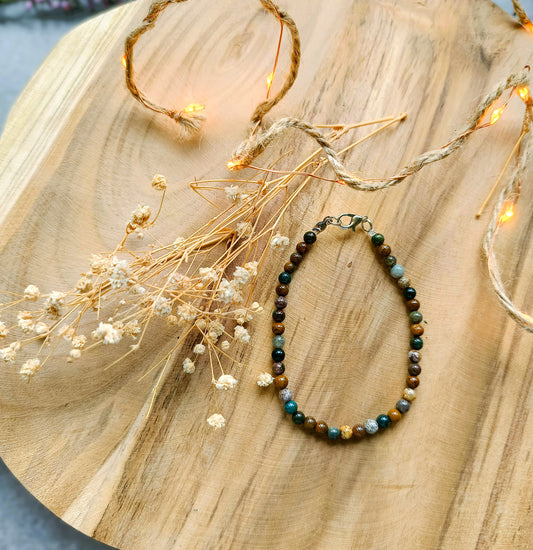 🤎 Bransoletka „Kamień Stabilności” – jaspis krajobrazowy