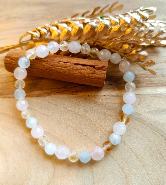 ☀️ Bransoletka „Światło Duszy” – turmalin, kwarc i cytryn