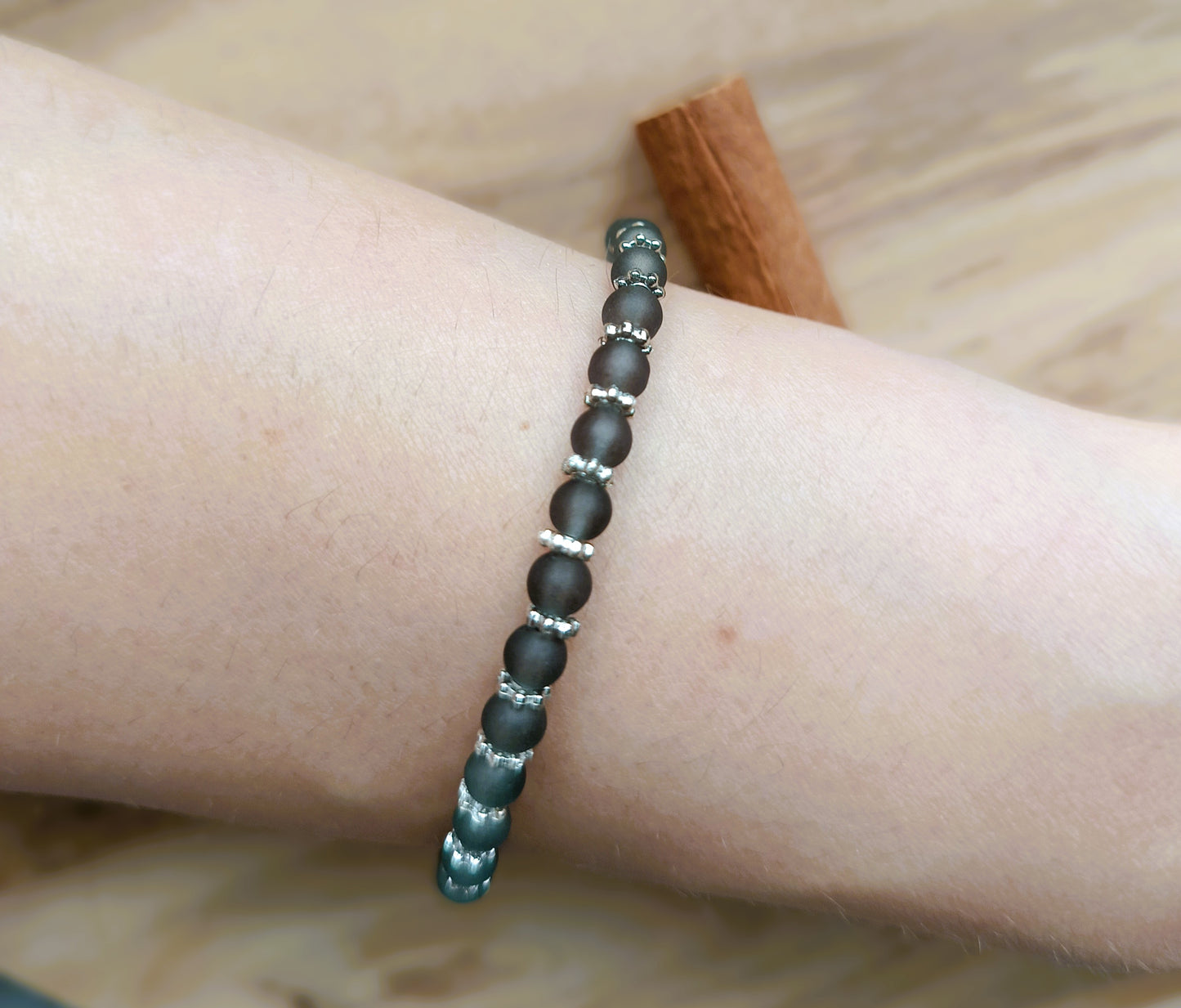 🤎 Bransoletka „Smoky Quartz” – kwarc dymny