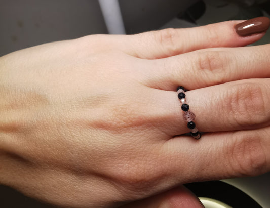 Pierścionek „Nocny Kryształ” – Noc Kairu • Kryształ Górski