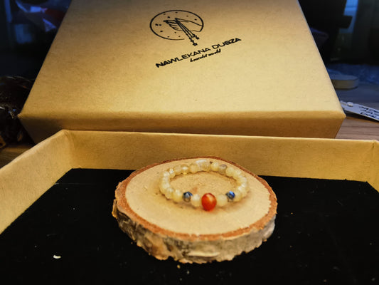 Pierścionek „Energia Słońca” – Karneol • Hematyt • Cytryn