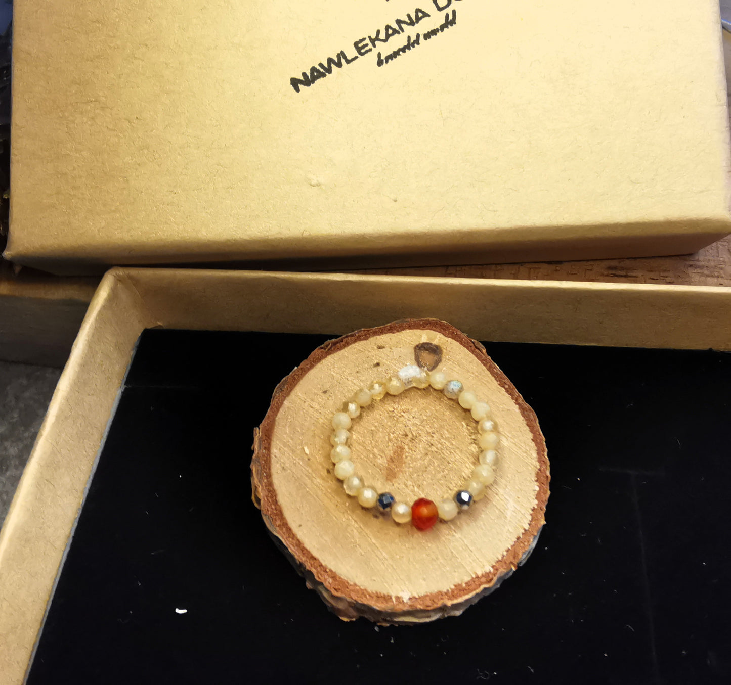 Pierścionek „Energia Słońca” – Karneol • Hematyt • Cytryn