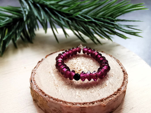 Pierścionek „Moc i Ochrona” – Granat & Turmalin