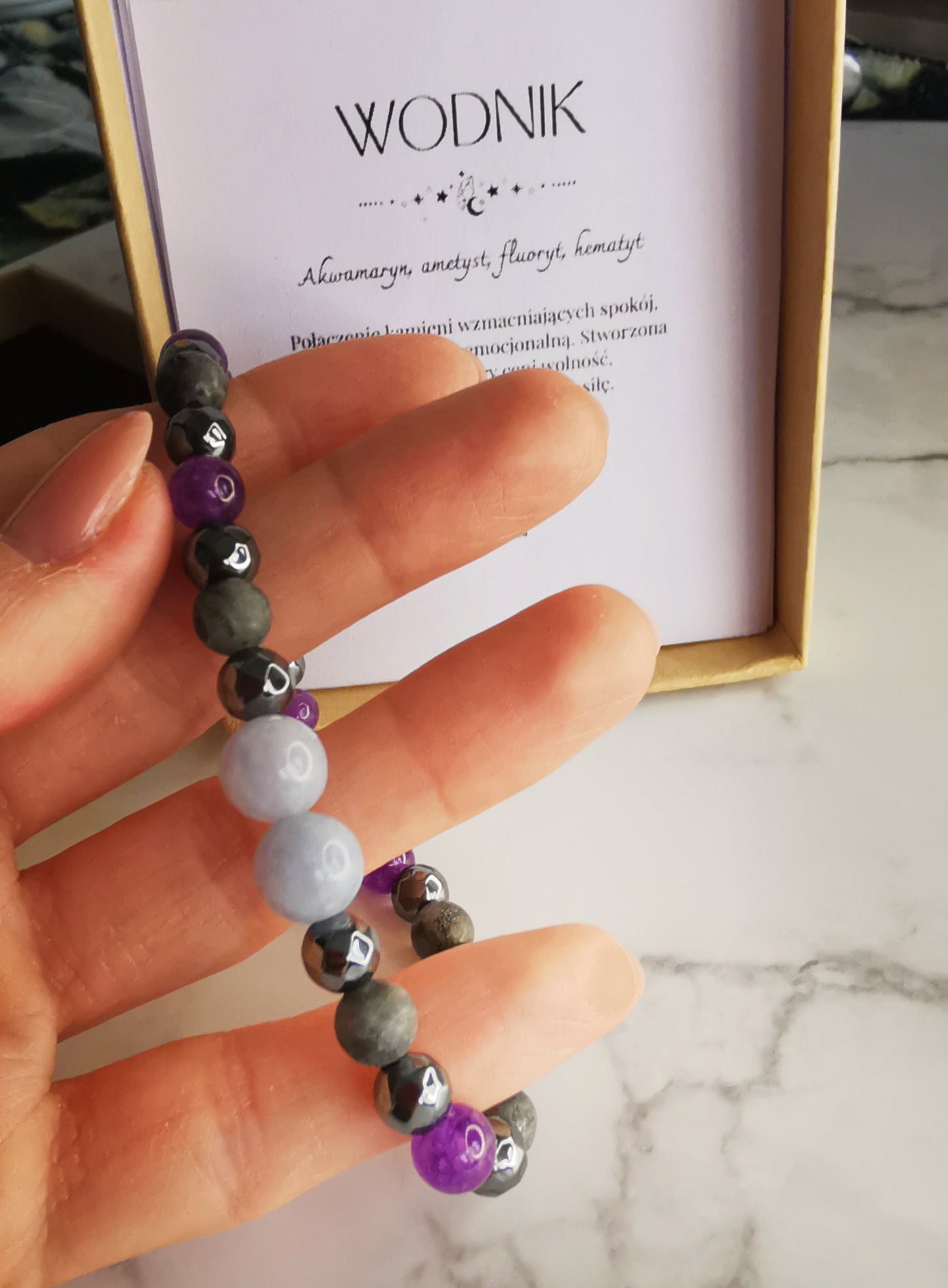 Męska bransoletka zodiakalna dla Wodnika ♒