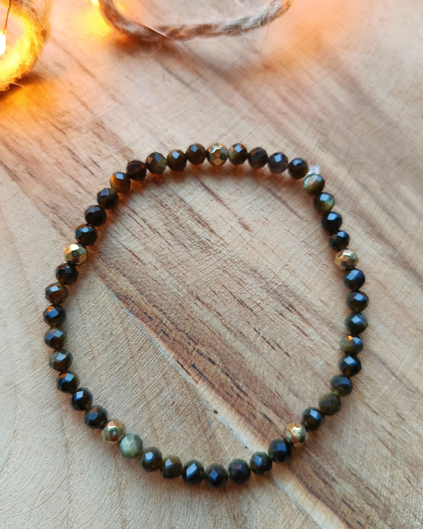 ⚫ Bransoletka „Czarna Tarcza” – obsydian & hematyt