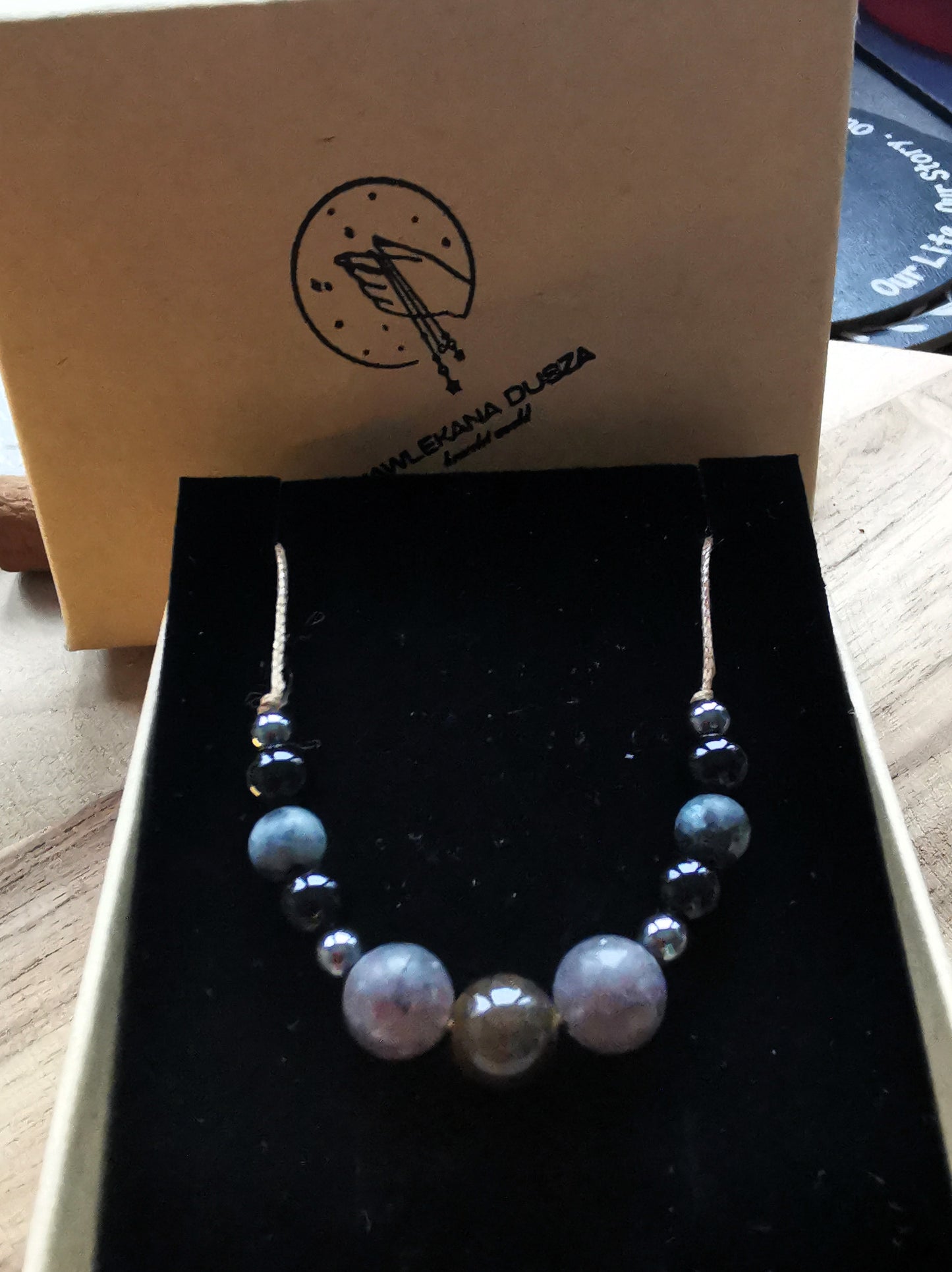 ✨ Męska bransoletka na sznurku -  Siła. Spokój. Pewność ⚫