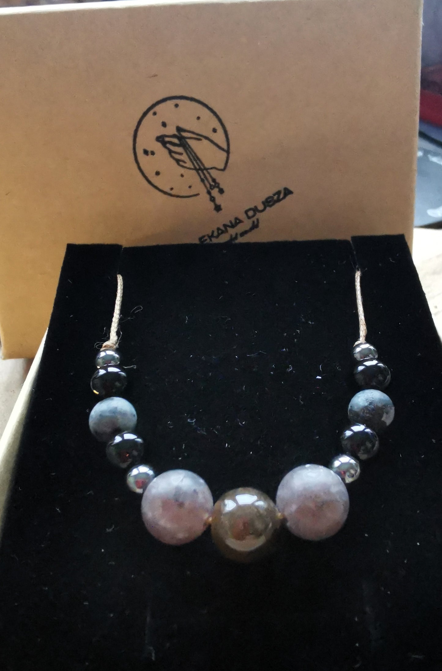 ✨ Męska bransoletka na sznurku -  Siła. Spokój. Pewność ⚫