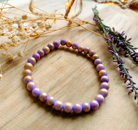 💜 Bransoletka „Fioletowa Aura” – jadeit