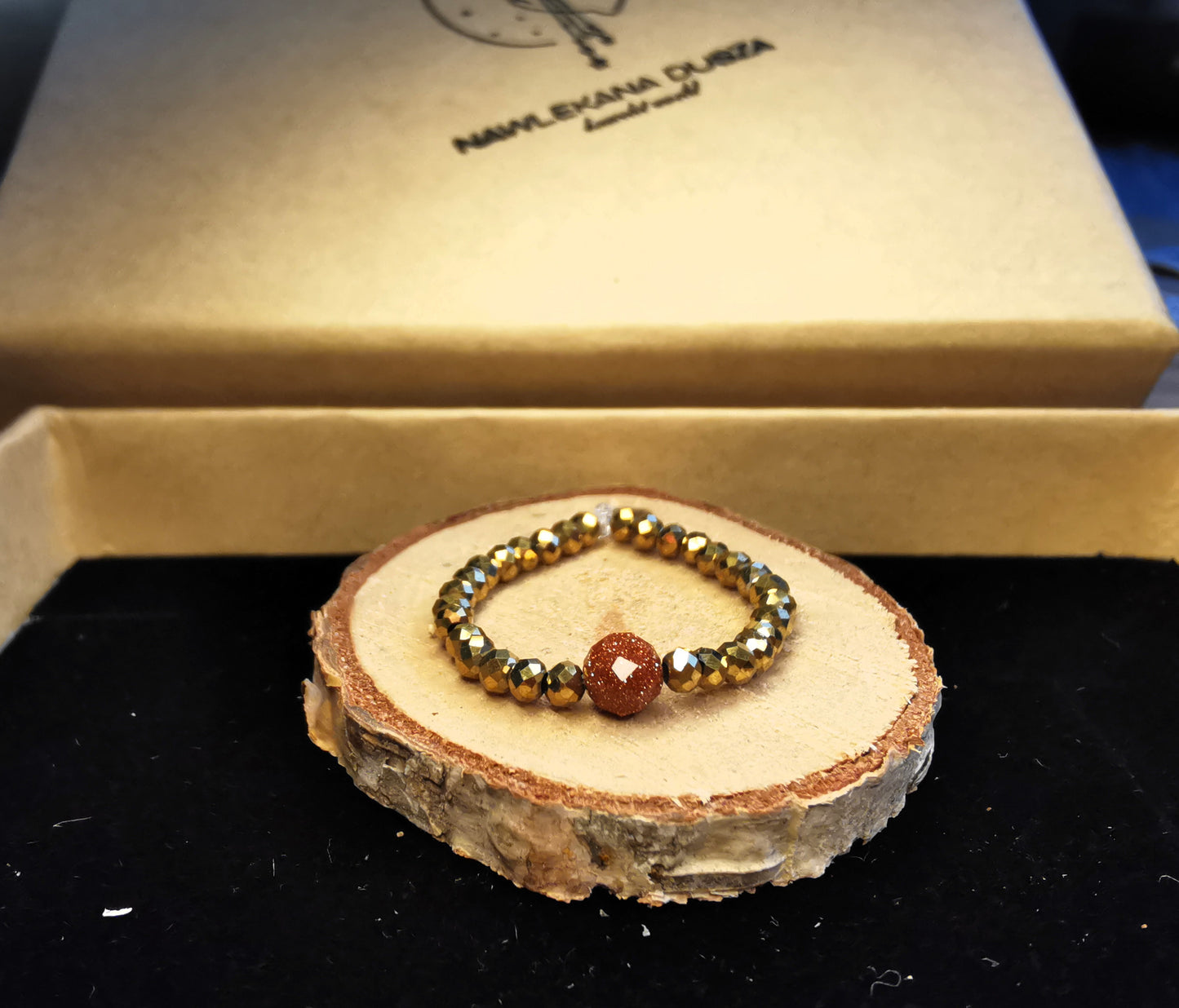 Pierścionek „Pustynny Blask” – Hematyt • Piasek Pustyni