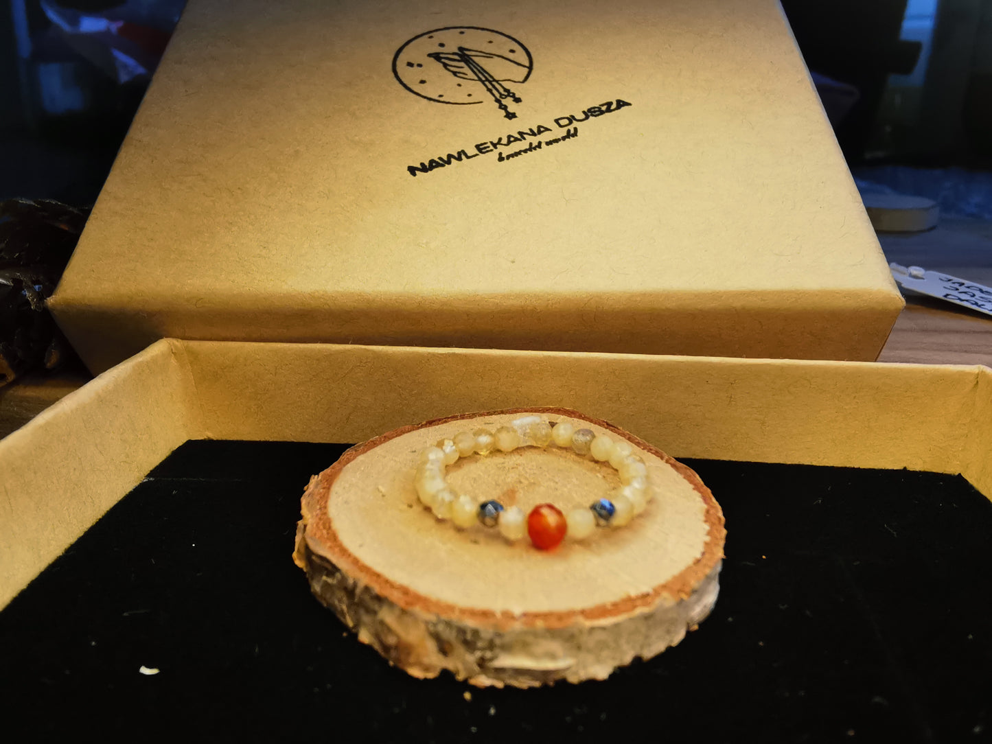 Pierścionek „Energia Słońca” – Karneol • Hematyt • Cytryn