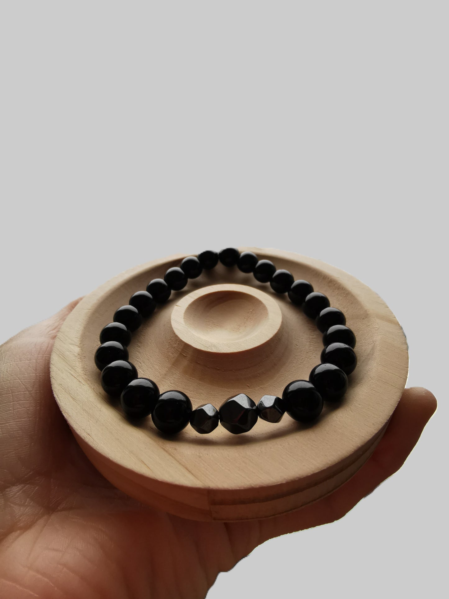 Męska bransoletka „Tourmaline Line” — turmalin • hematyt