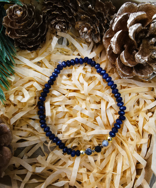 „Blue Mirage” — chalcedon niebieski • hematyt • turkus afrykański