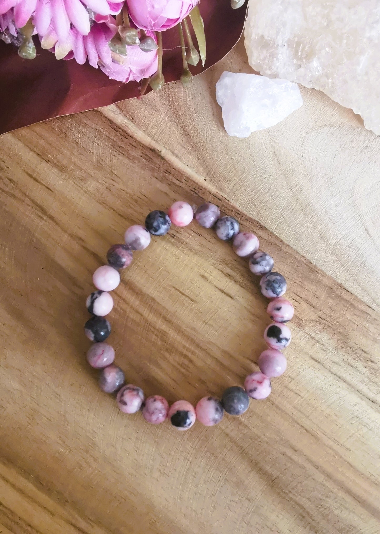 Bransoletka „Łagodność”  różowy howlit 💗